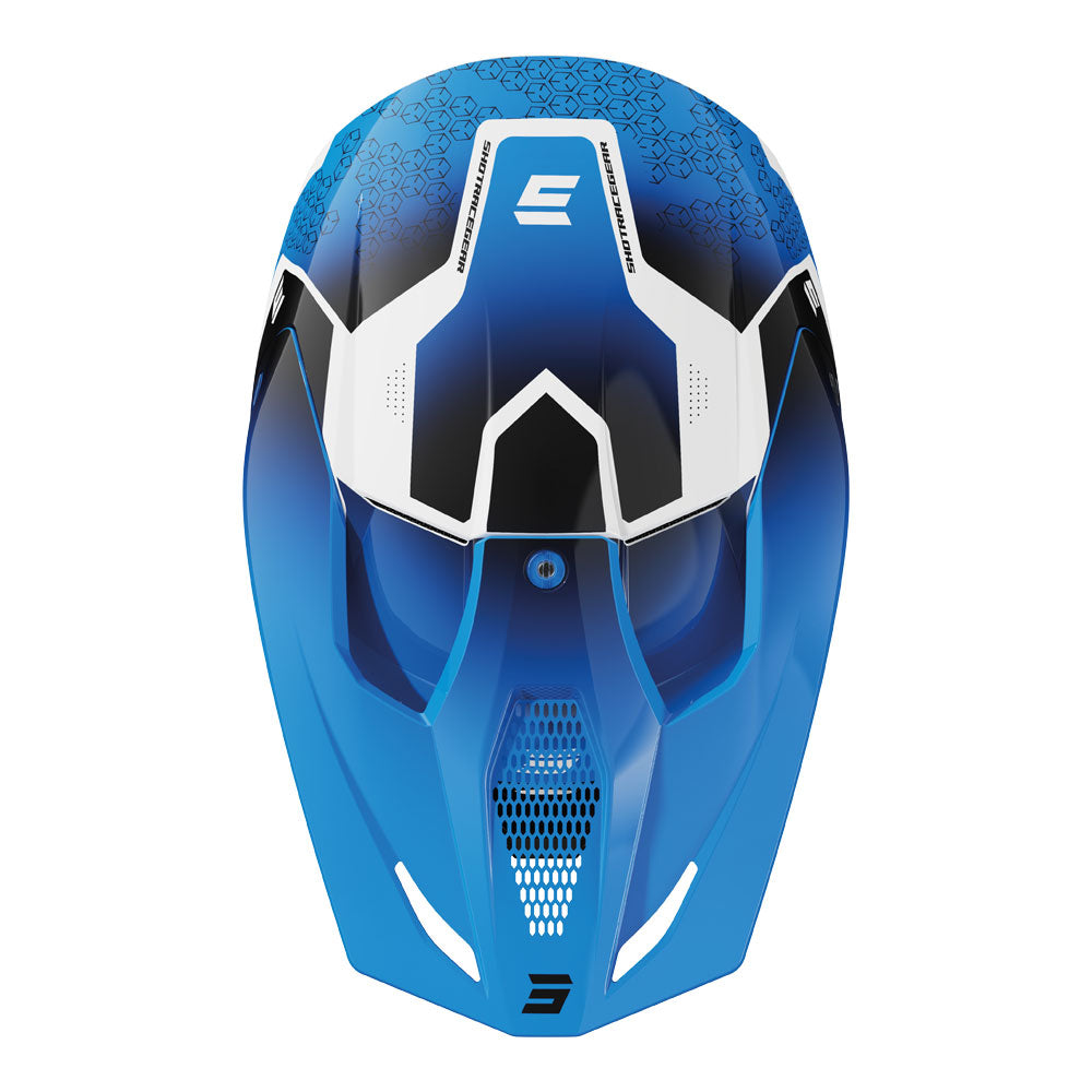 SHOT Kids Helmet Furious Stream Blue Glossy YS