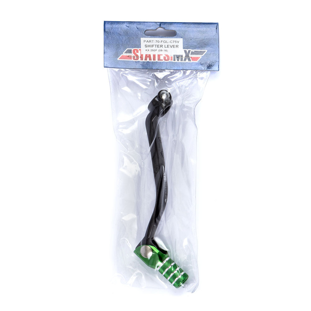 STATES MX Gear Lever Green KAWASAKI