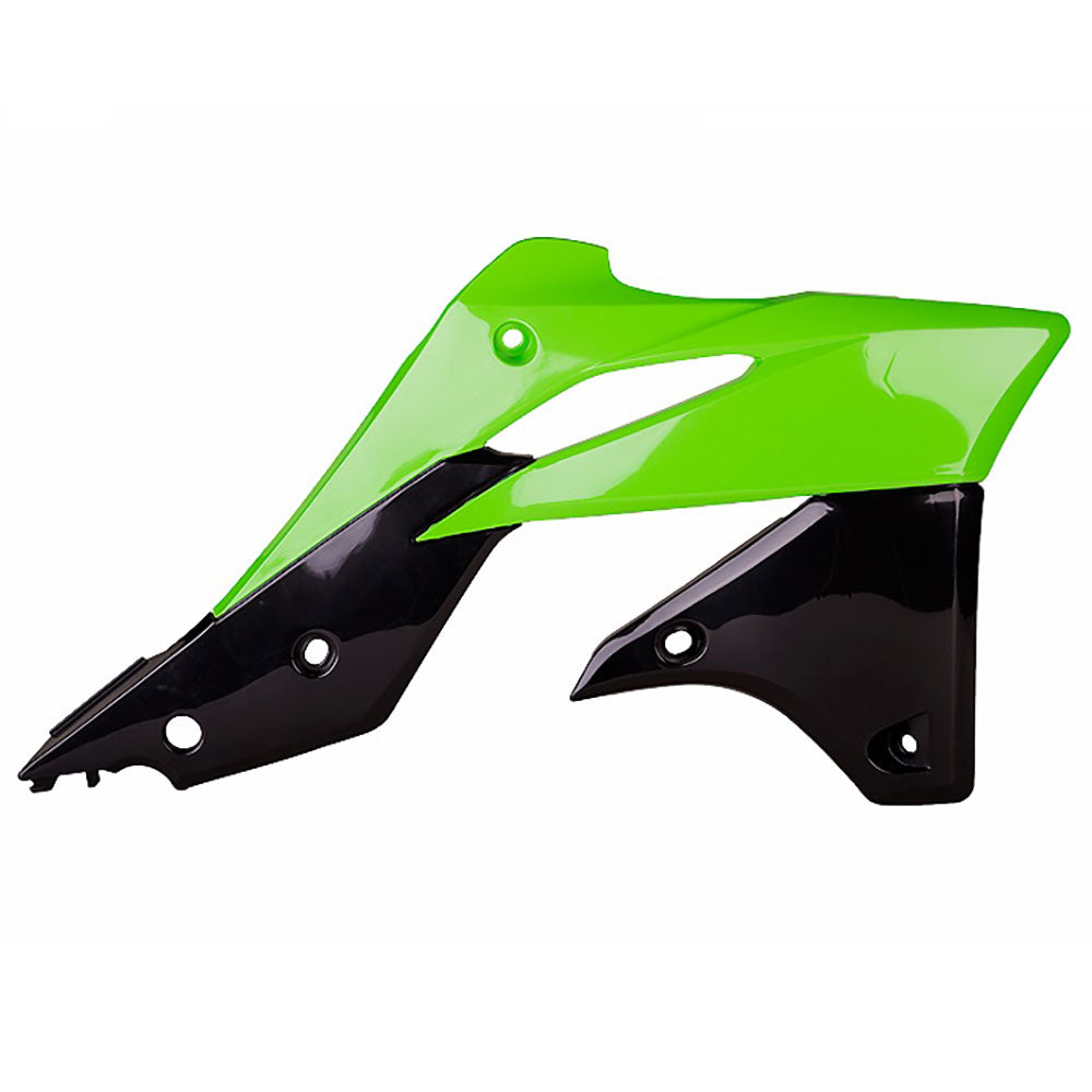 POLISPORT Radiator Shrouds KAW KX250F 2013 Green/Black^