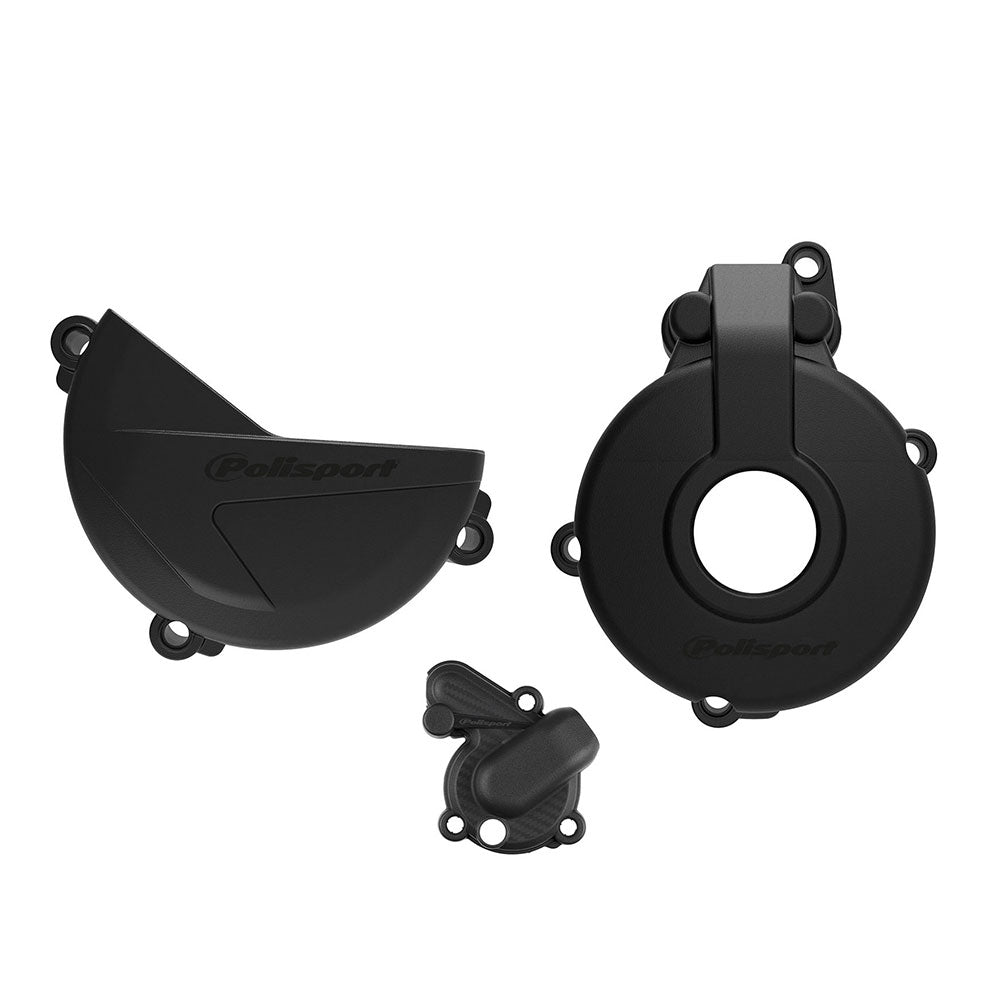 POLISPORT Engine Cover Protector Kit SHERCO Black