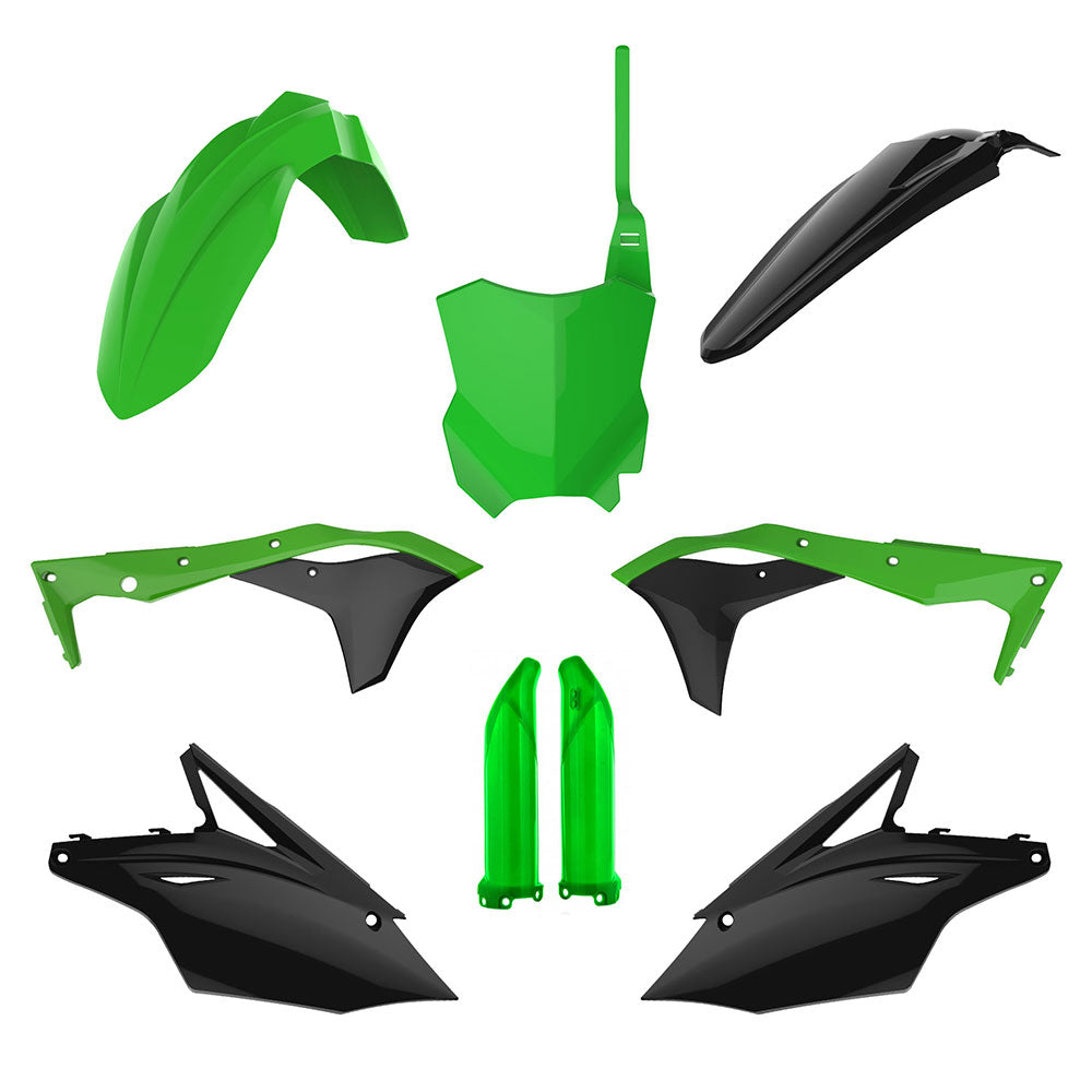 POLISPORT MX Kit KAWASAKI KX250F 17-20 Full Kit Green/Black^