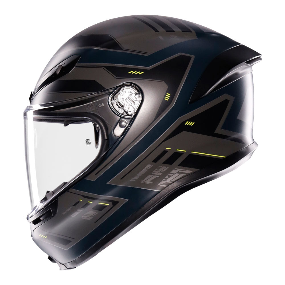 AGV K6 S Enhance Matt Grey/Fluro Yellow L