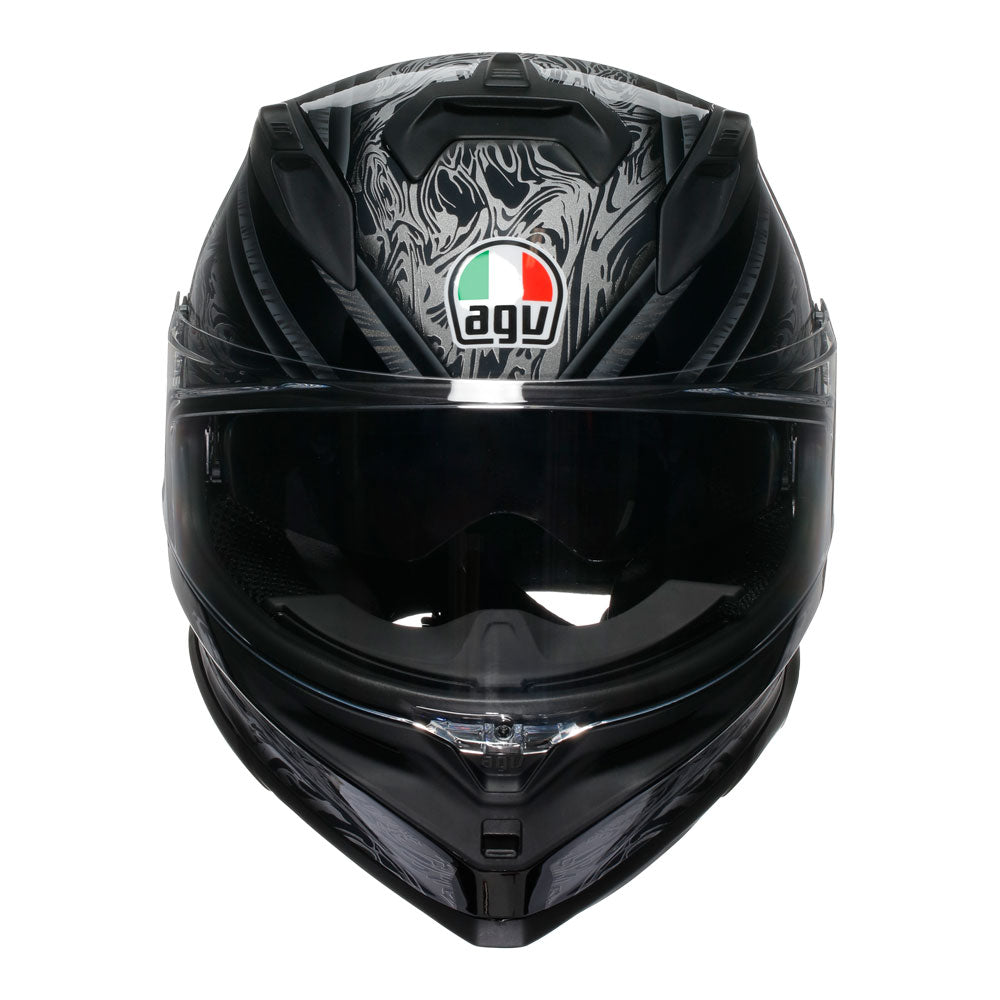 AGV K7 Damascus Black/Silver L