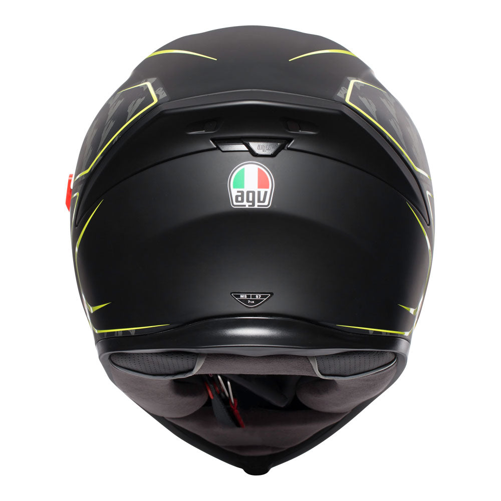 AGV K5 S Tornado Matt Black/Yellow Fluro L*