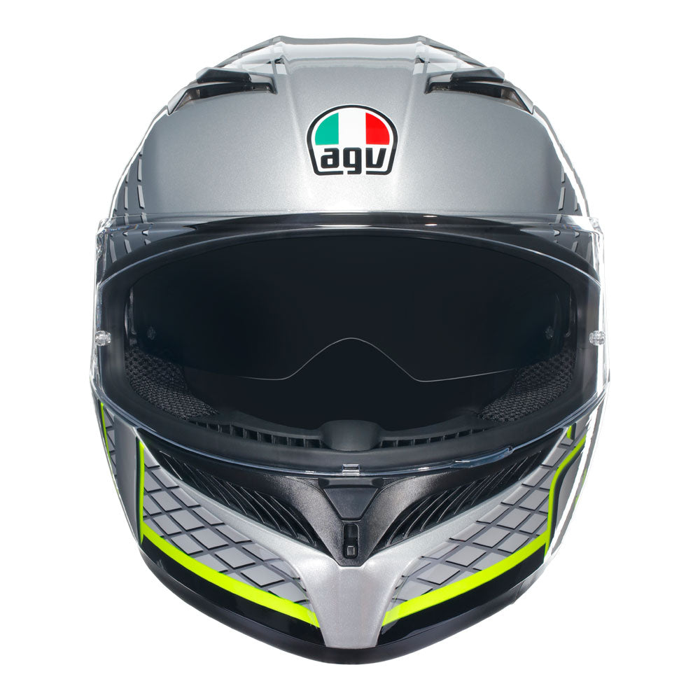 AGV K3 Fortify Grey/Black/Yellow Fluro S