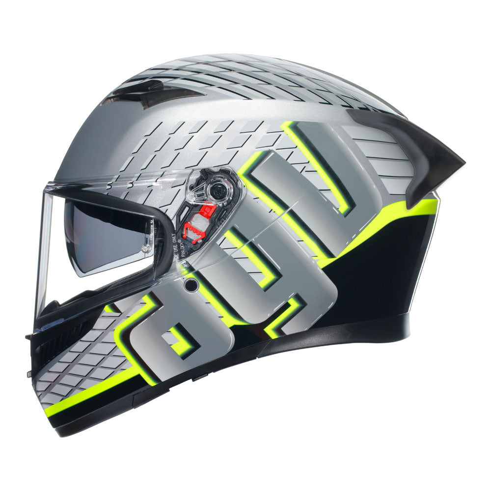 AGV K3 Fortify Grey/Black/Yellow Fluro L