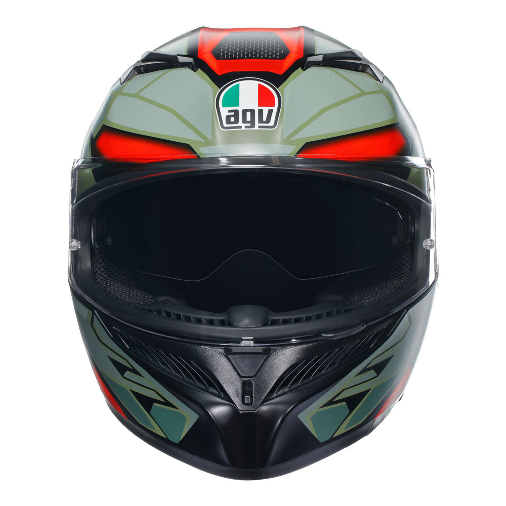 AGV K3 Decept Matt Black/Green/Red XS