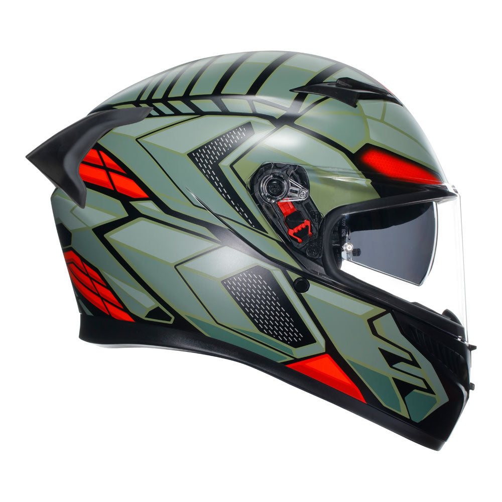 AGV K3 Decept Matt Black/Green/Red S