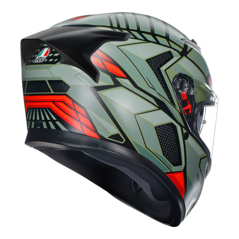 AGV K3 Decept Matt Black/Green/Red XL
