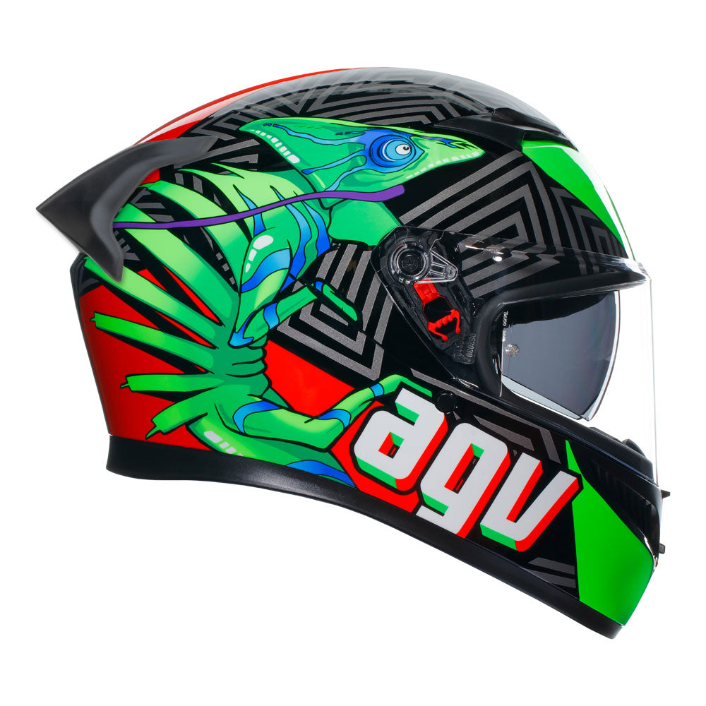 AGV K3 Kamaleon Black/Red/Green XS