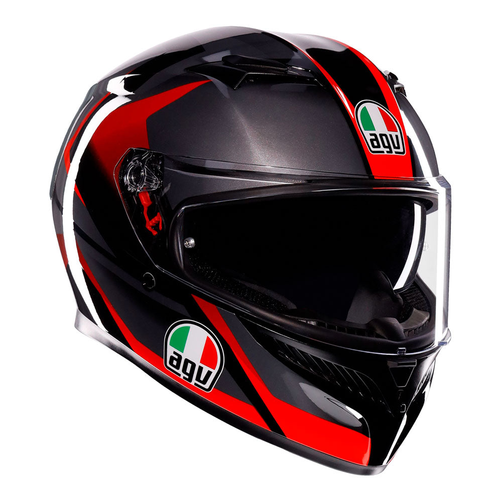 AGV K3 Striga Matt Black/Grey/Red 2XL
