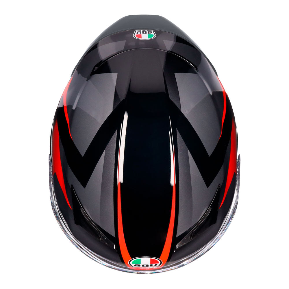 AGV K3 Striga Matt Black/Grey/Red 2XL