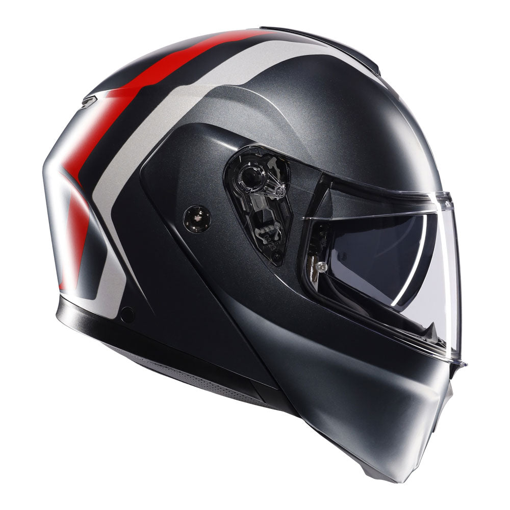AGV Streetmodular Resia Matt Grey/Silver/Red S