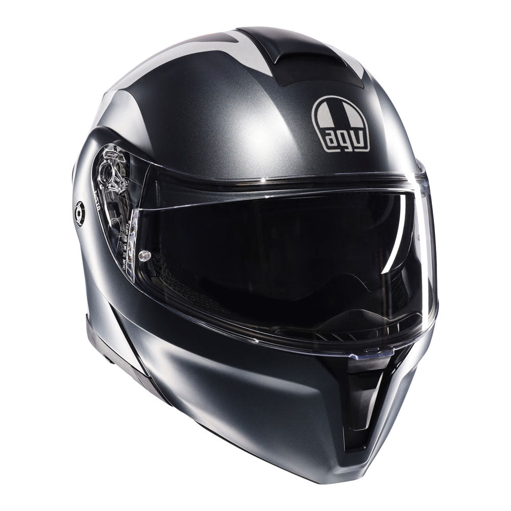 AGV Streetmodular Resia Matt Grey/Silver/Red L