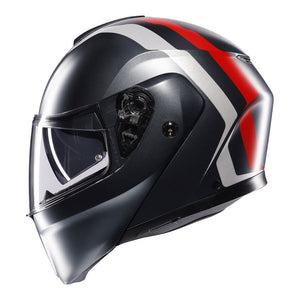 AGV Streetmodular Resia Matt Grey/Silver/Red L