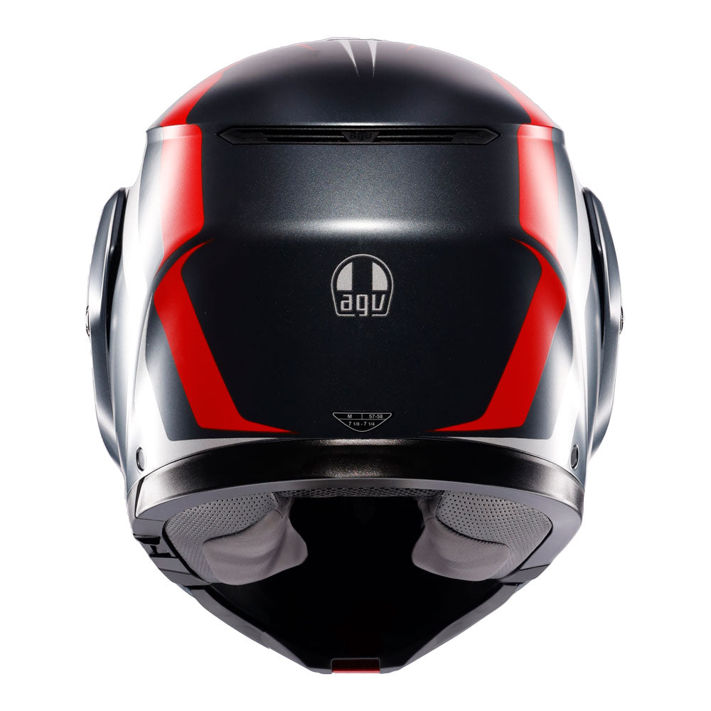 AGV Streetmodular Resia Matt Grey/Silver/Red L