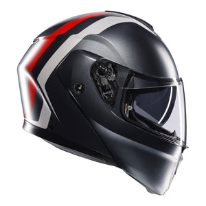 AGV Streetmodular Resia Matt Grey/Silver/Red 2XL