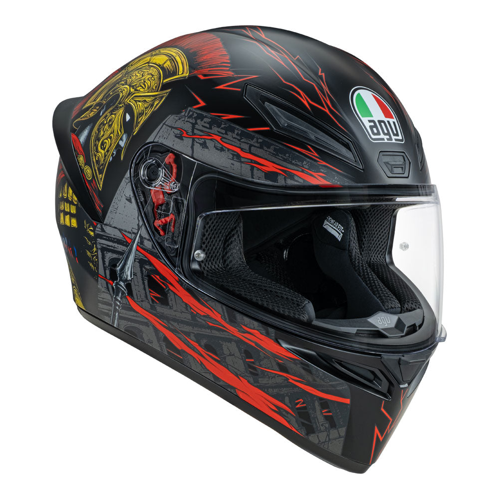 AGV K1 S Gladiator Matt Black/Gold/Red L