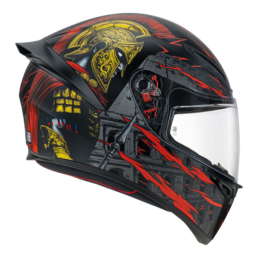 AGV K1 S Gladiator Matt Black/Gold/Red L