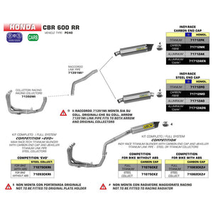 ARROW HON Silencer Indy Race Aluminium with CF End Cap