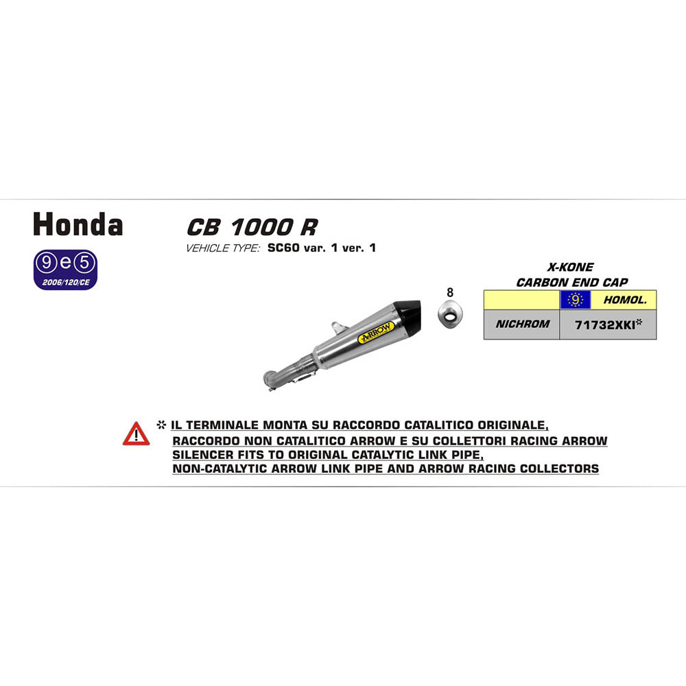 ARROW HON Silencer Thunder Titanium with CF End Cap