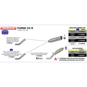 ARROW APR Silencer Race-Tech Aluminium Dark with CF End Cap