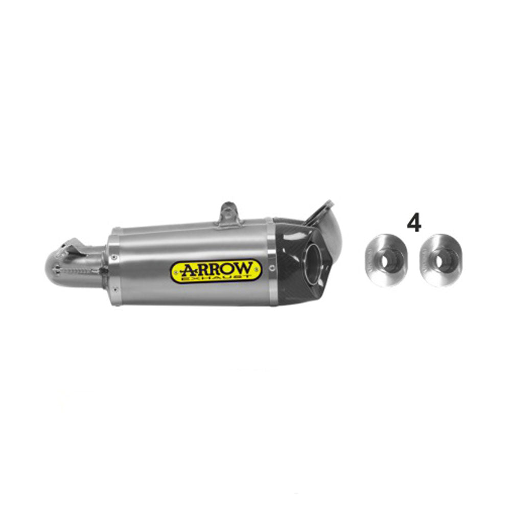 ARROW DUC Silencer Set Works Titanium with CF End Caps