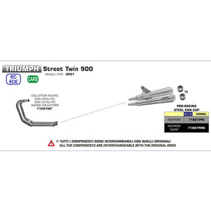 ARROW TRI Pro-Racing L&R Nichrom 900 Street Twin 17-20