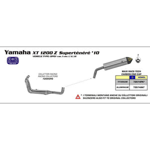 ARROW YAM Silencer Maxi Race-Tech Alu Dark with CF End Cap