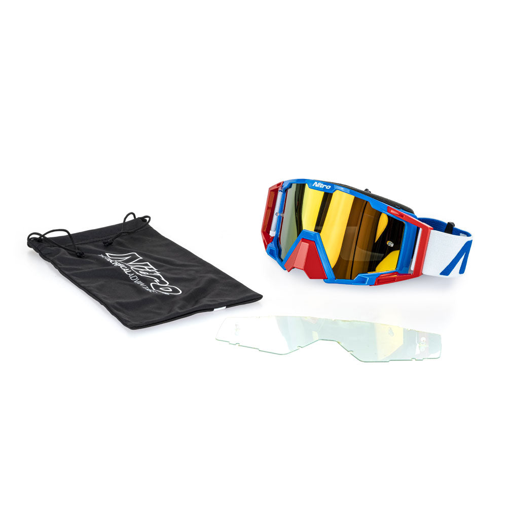 NITRO NV-100 MX Goggle Blue/Red/White*
