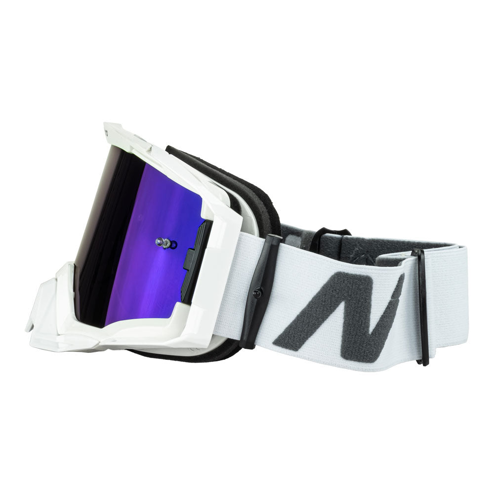 NITRO NV-150 MX Goggle White Frame Blue Lens