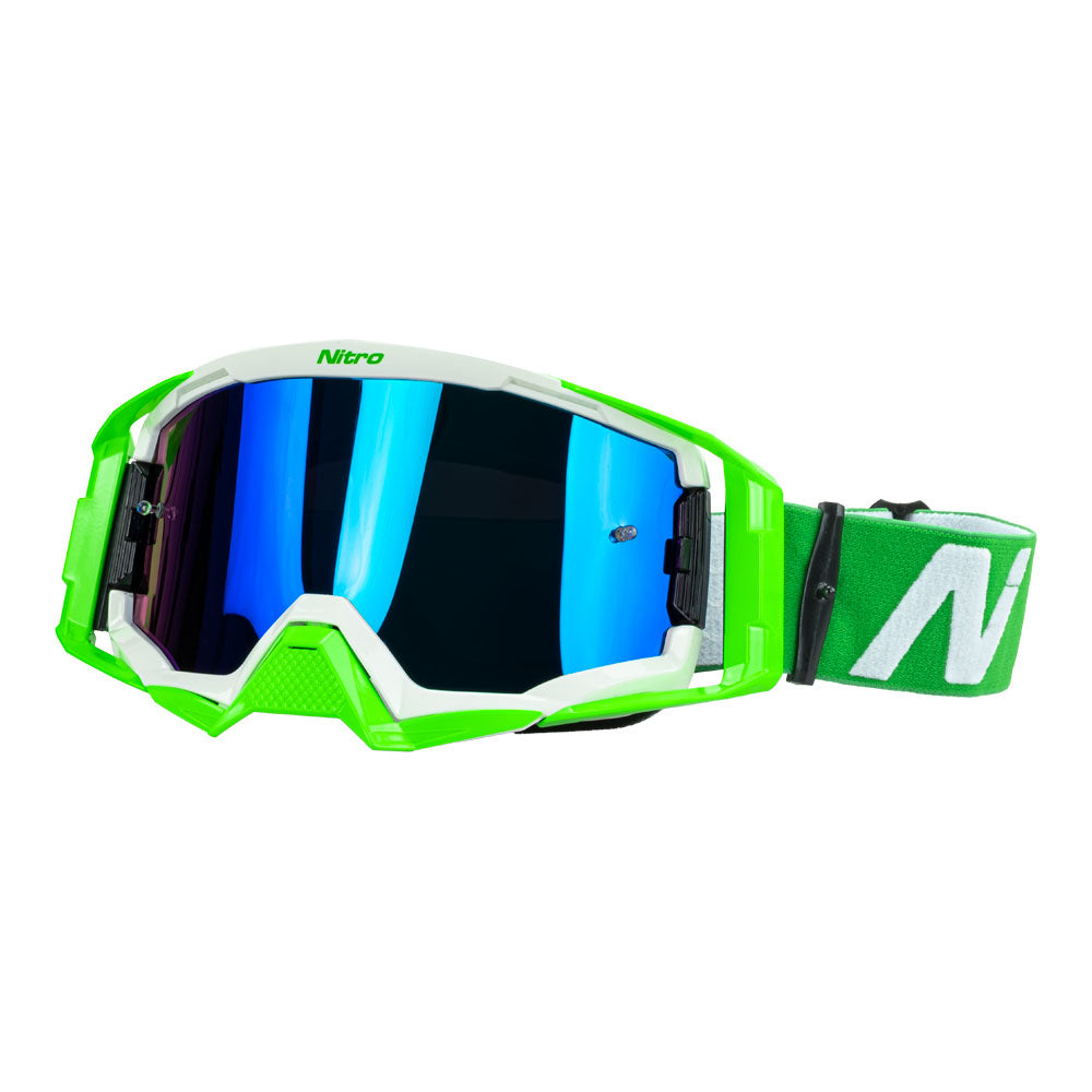 NITRO NV-150 MX Goggle White/Green Frame Green Lens