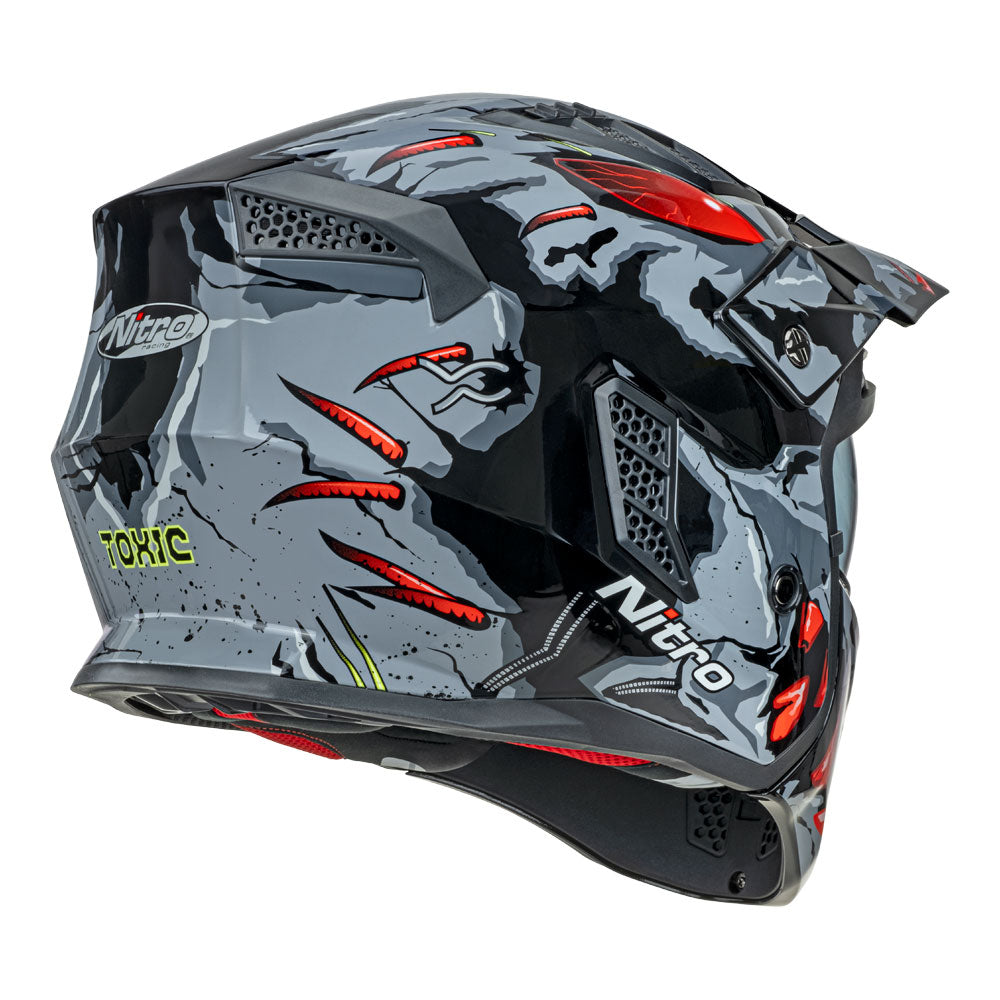 NITRO NZ302 Toxic Grey/Red M