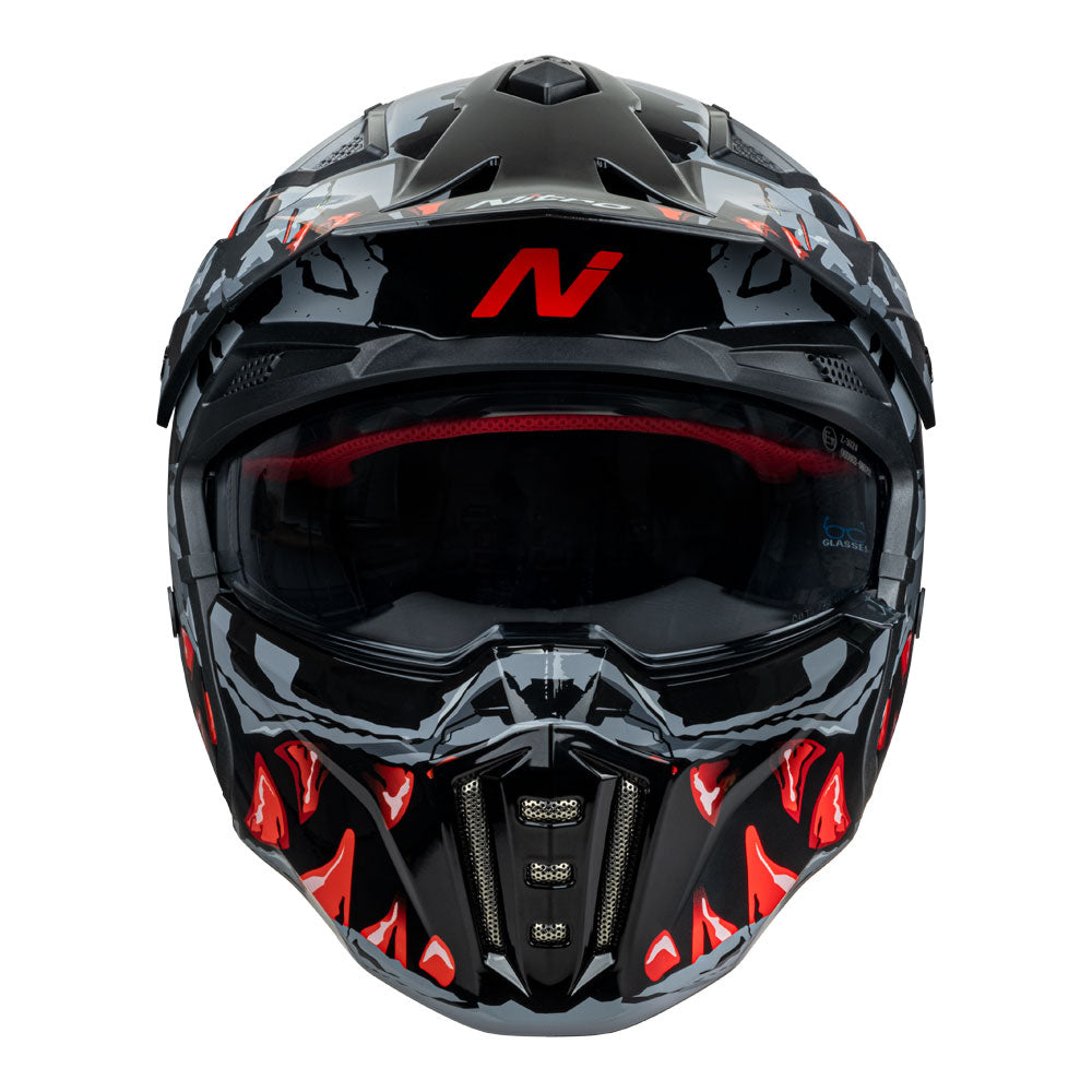 NITRO NZ302 Toxic Grey/Red XL