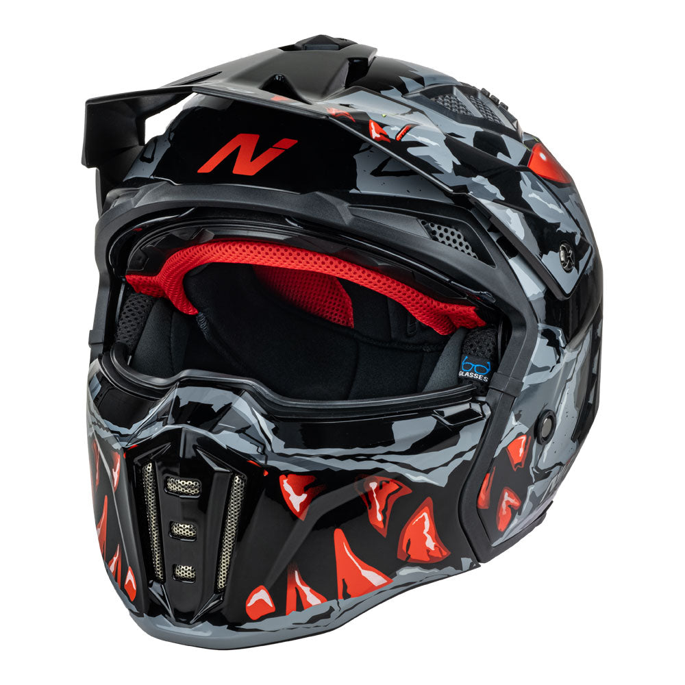 NITRO NZ302 Toxic Grey/Red XL