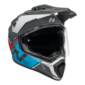 NITRO MX780 Adventure Gloss Grey/Light Blue/Red/White M