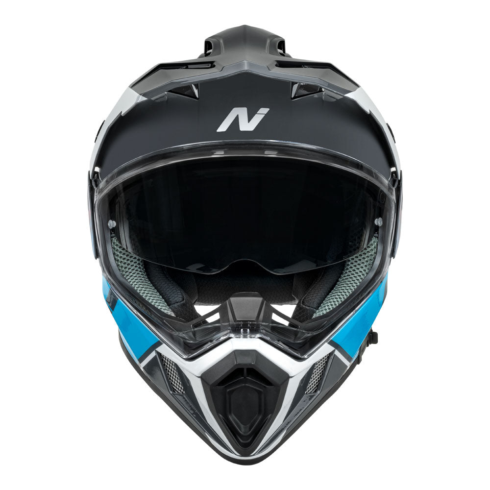 NITRO MX780 Adventure Gloss Grey/Light Blue/Red/White L
