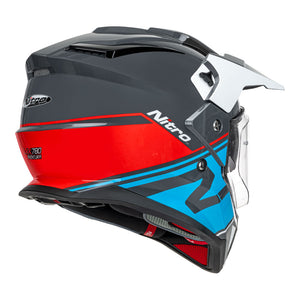 NITRO MX780 Adventure Gloss Grey/Light Blue/Red/White L