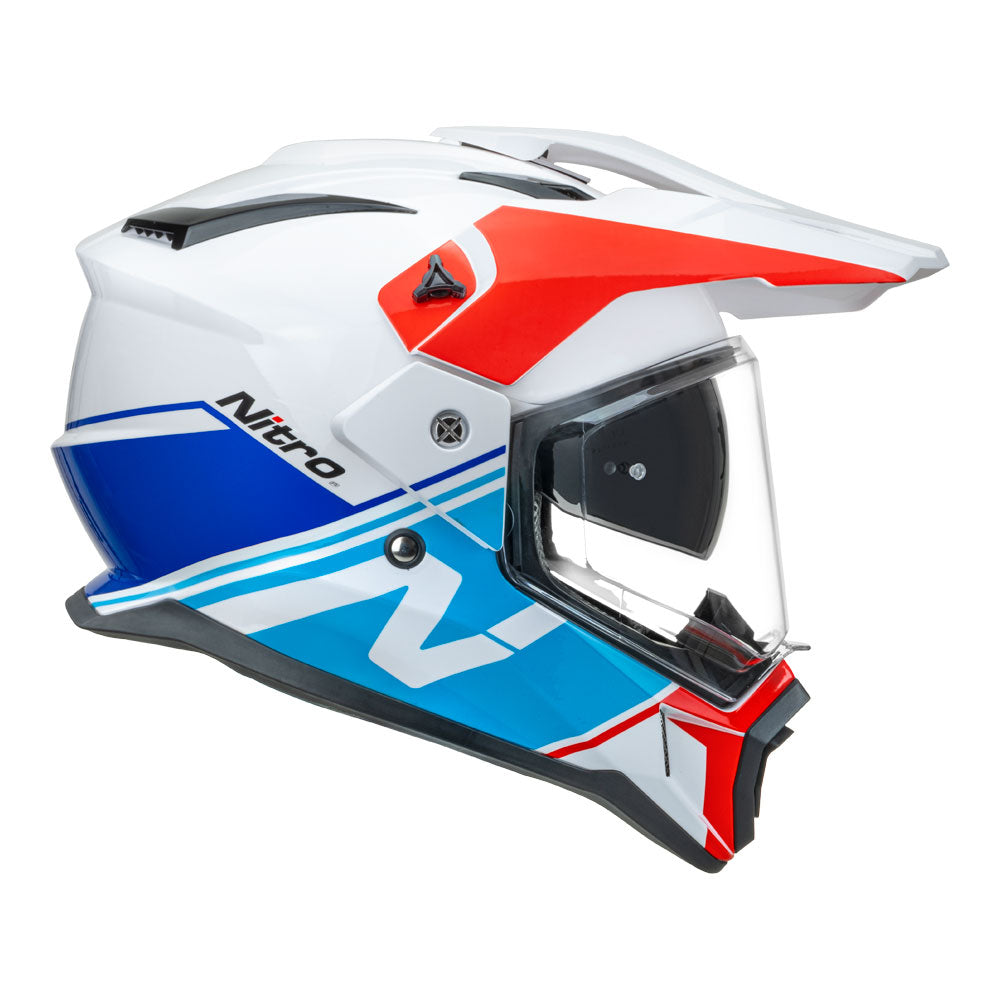 NITRO MX780 Adventure Gloss White/Light Blue/Red/Blue M