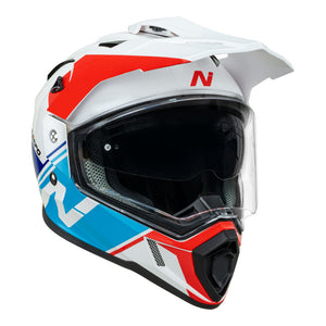 NITRO MX780 Adventure Gloss White/Light Blue/Red/Blue M