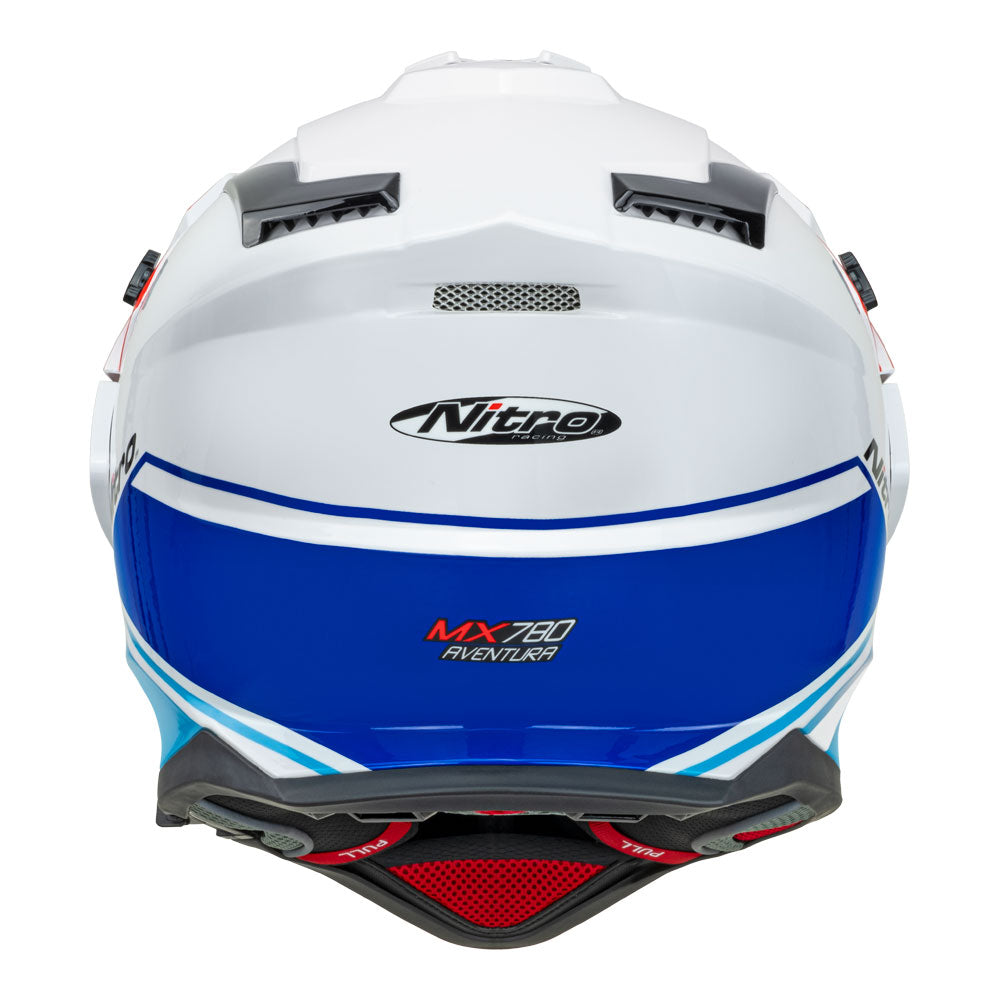 NITRO MX780 Adventure Gloss White/Light Blue/Red/Blue M