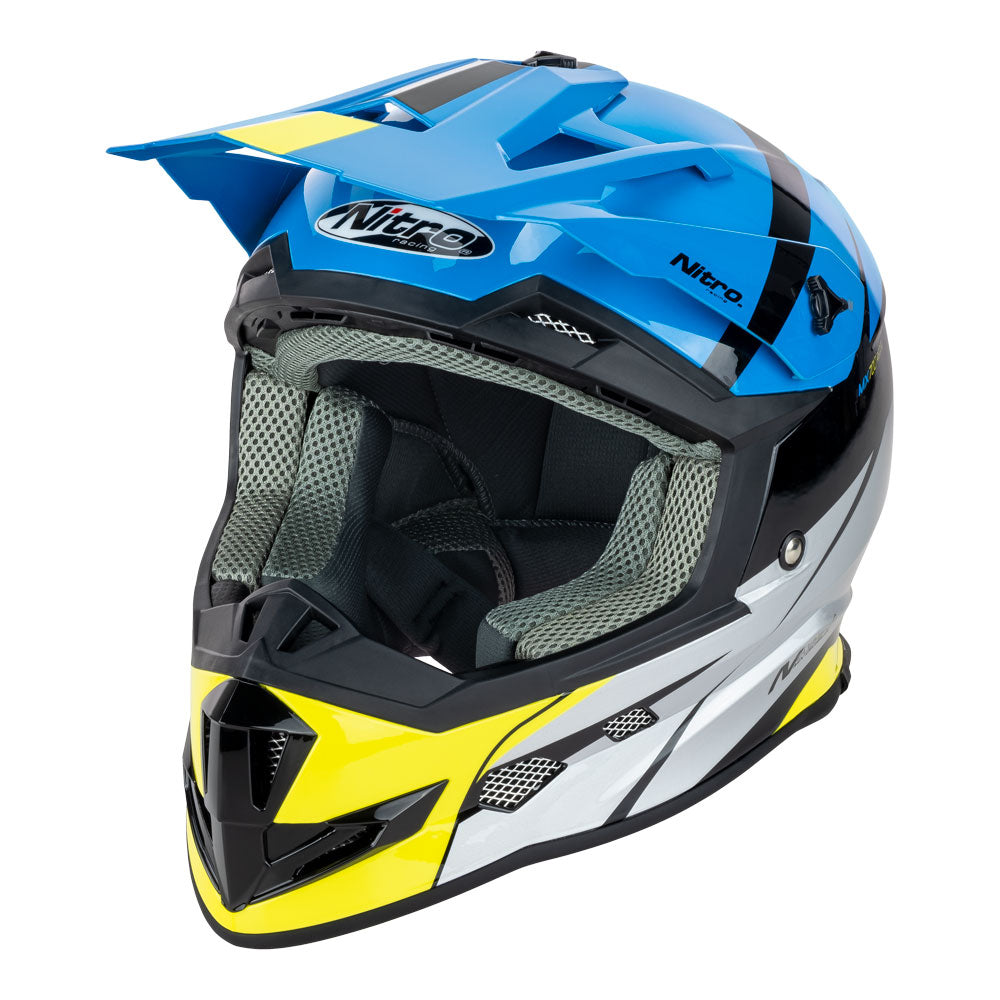 NITRO MX700 Recoil Black/Light Blue/Silver/Fluro Green XL*