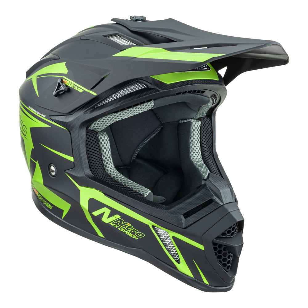 NITRO MX760 Satin Black/Fluro Green M