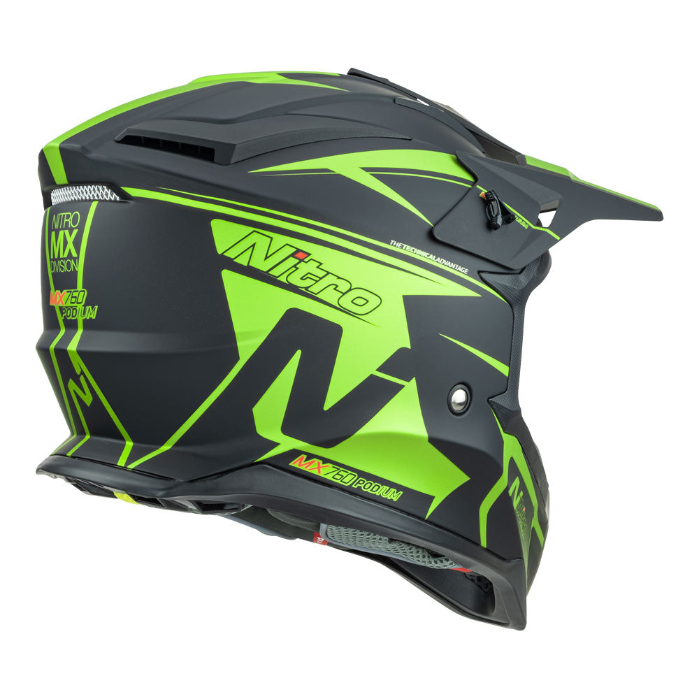 NITRO MX760 Satin Black/Fluro Green M