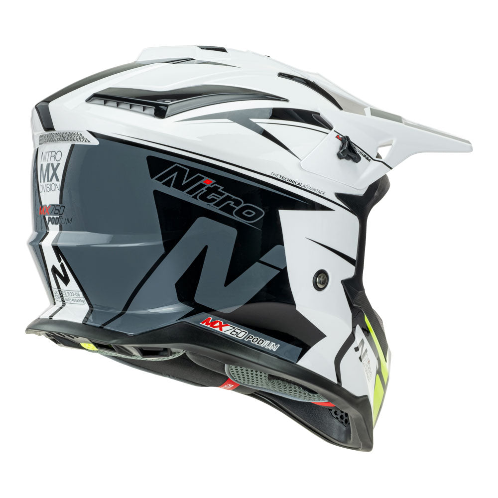 NITRO MX760 White/Grey/Fluro Green S