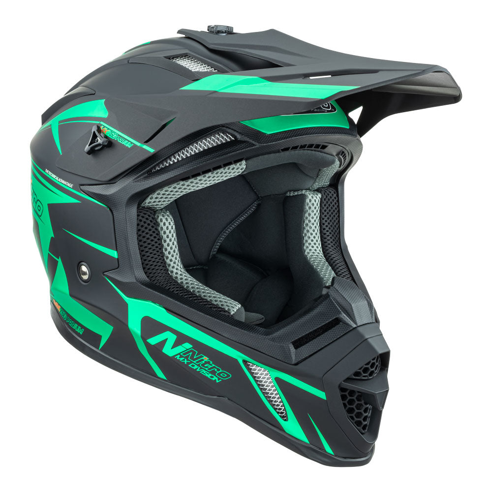 NITRO MX760 Satin Black/Teal XL*