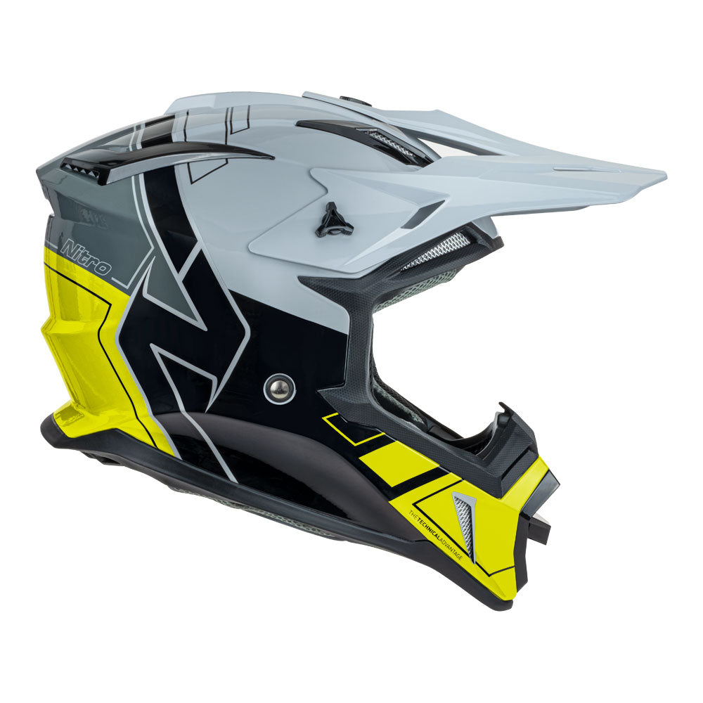 NITRO MX760 Gloss Silver/Grey/Black/Fluro L
