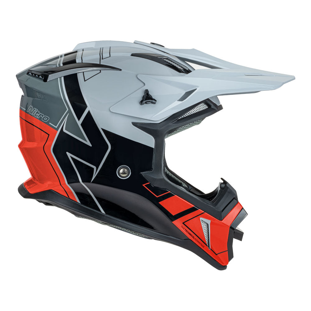 NITRO MX760 Gloss Silver/Grey/Black/Red S