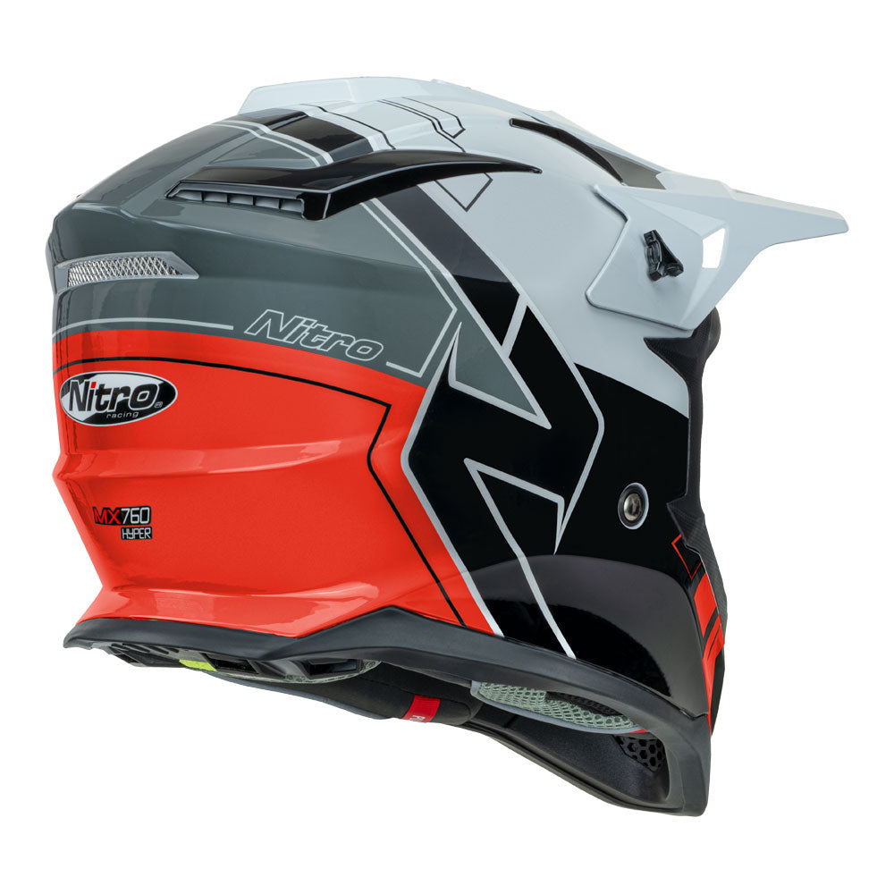 NITRO MX760 Gloss Silver/Grey/Black/Red M