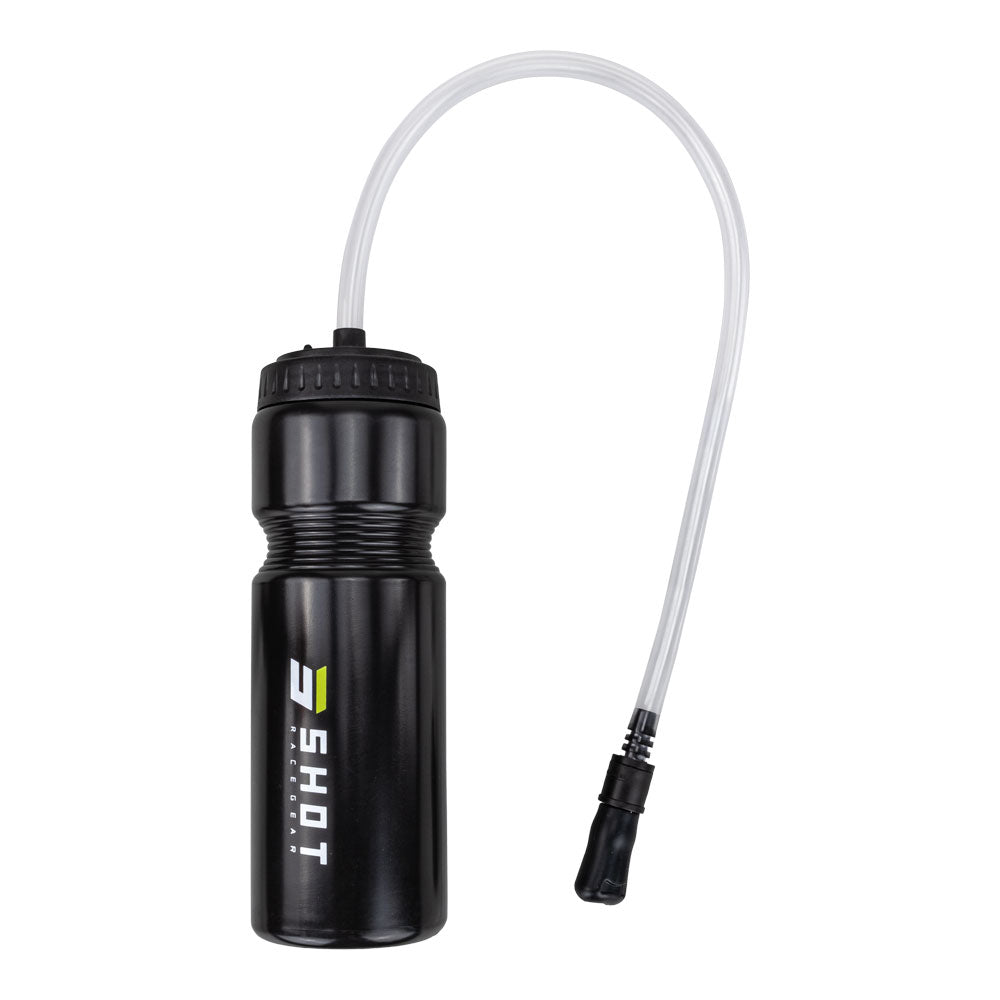 SHOT Drink Bottle Long Straw Black
